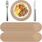 Set of 48 Brown Burlap Round Placemats for Rustic Table Decor
